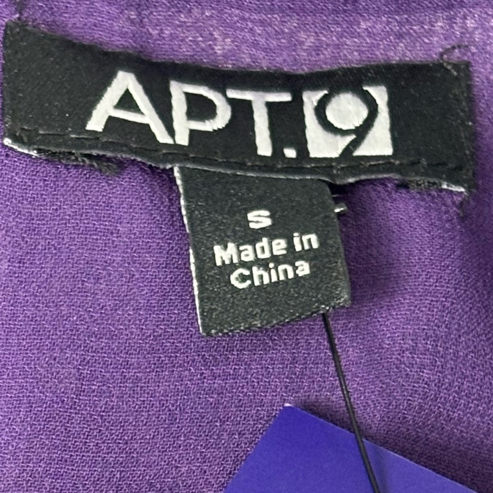 NWT 💜 Apt. 9 Purple Flowy Sheer Cinched Waist Top | Size Small - Picture 9 of 10